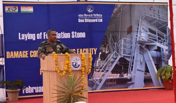 Commander in Chief, Andaman & Nicobar Command, lays foundation stone for Damage Control Simulator for Navy at Port Blair