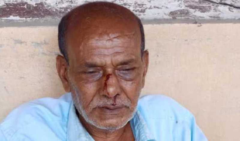 A veteran BJP leader beats up by another leader