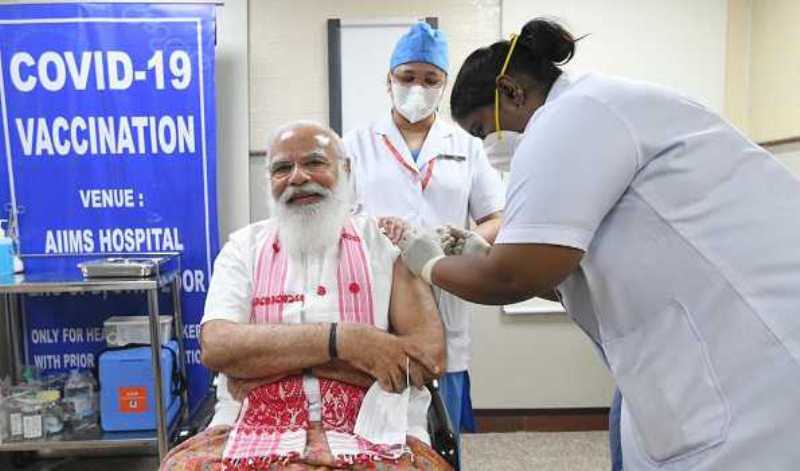PM Modi gets first jab of nCoV vaccine as India enters second phase of immunisation drive