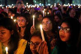 Candle rally taken out to mark international women’s day