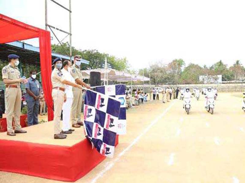 Telangana HM flags off 27 SHE bikes of SHE teams
