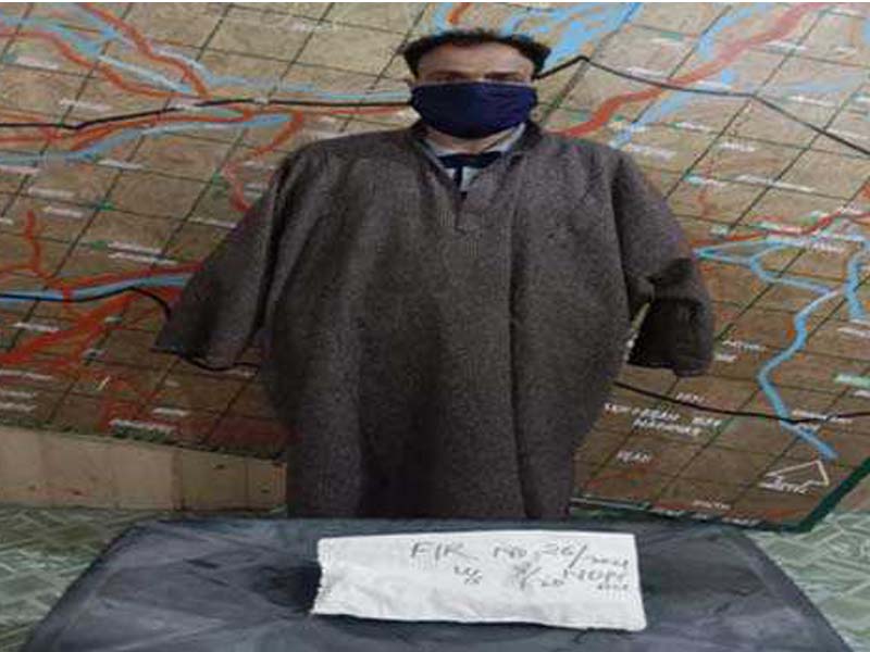 Drug peddler held, Narcotics recovered in Anantnag
