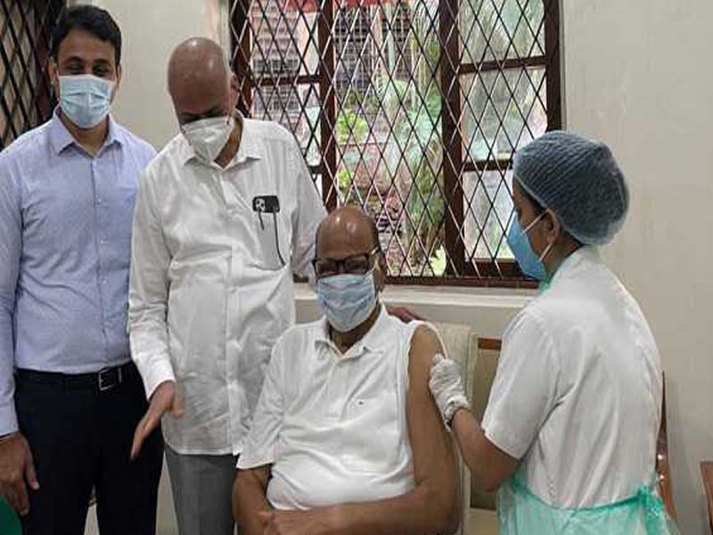 Pawar receives his second dose of the COVID-19 vaccine