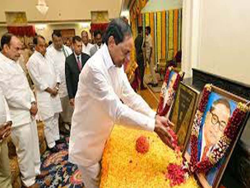 KCR pays tributes to Dr Ambedkar on his 130th birth anniversary