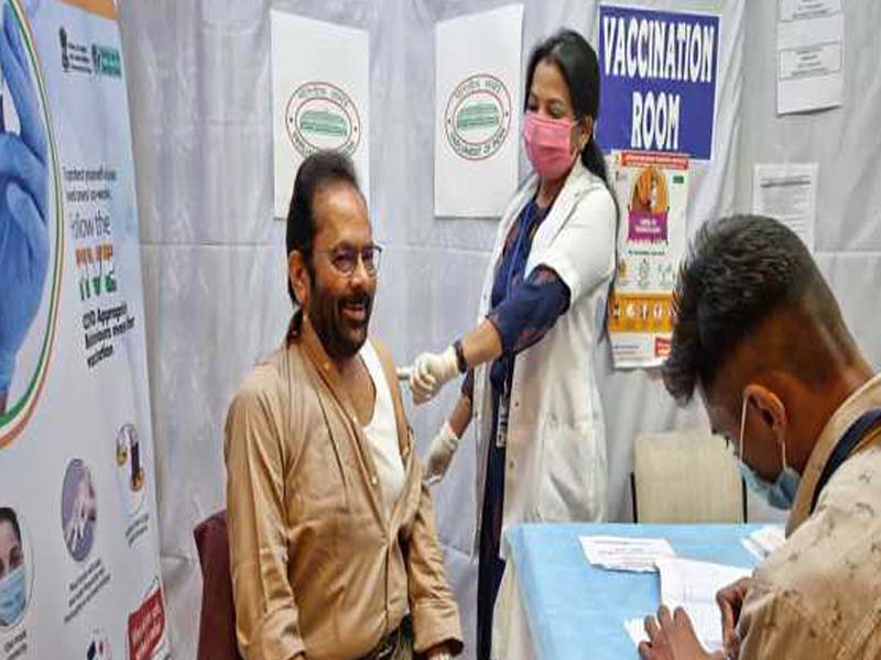 Naqvi administered a second dose of the COVID vaccine