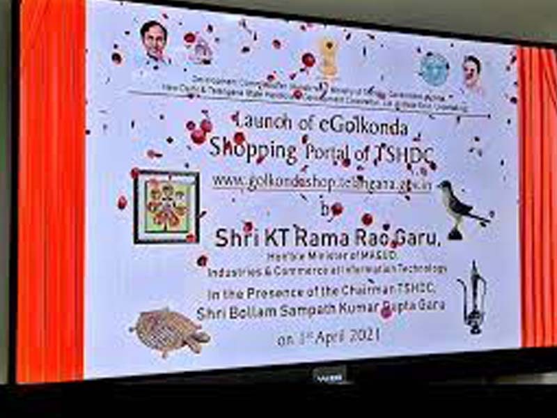 Telangana IT Min. KTR launches e-Golkonda Shopping Portal of State Handicraft
