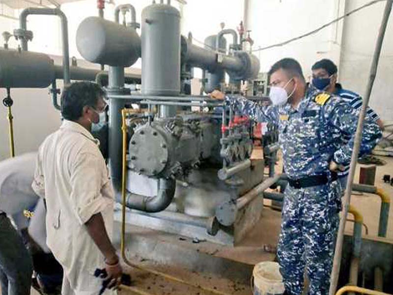 Indian Navy team repairs 2 major Oxygen plants in Andhra Pradesh