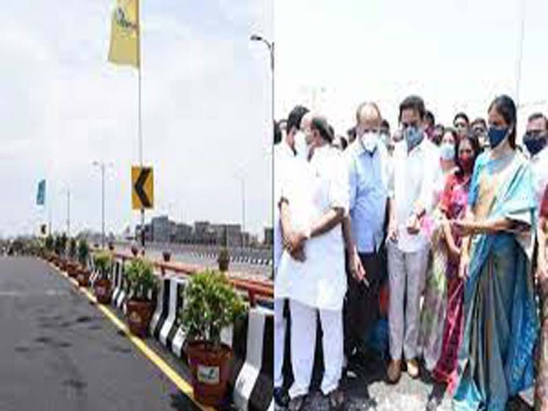 Telangana MAUD Minister inaugurates ramps to PVNR Expressway at Upperpally in Hyderabad