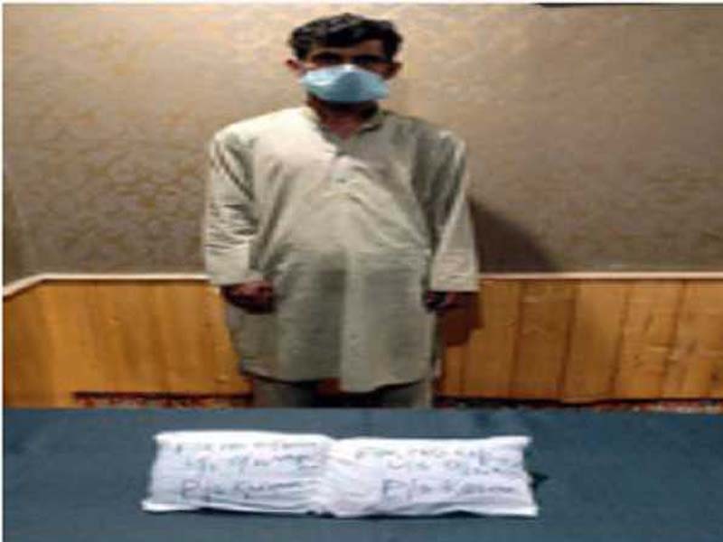 Drug peddler arrested, 2 kg heroin recovered in north Kashmir