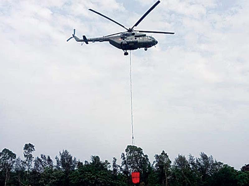 Ramban Fire: IAF helicopters with ‘Bambi Buckets’ assisted police