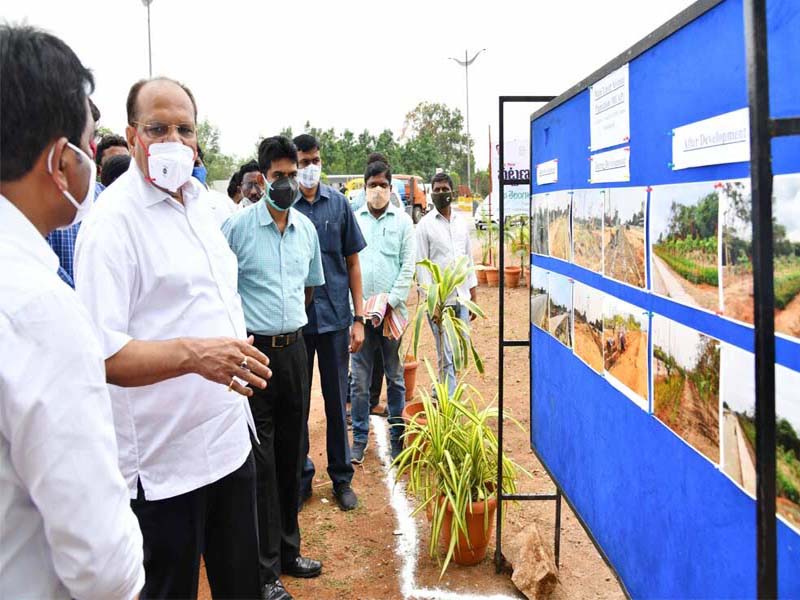 Somesh Kumar directs officials to take up extensive plantations on the PVNR expressway