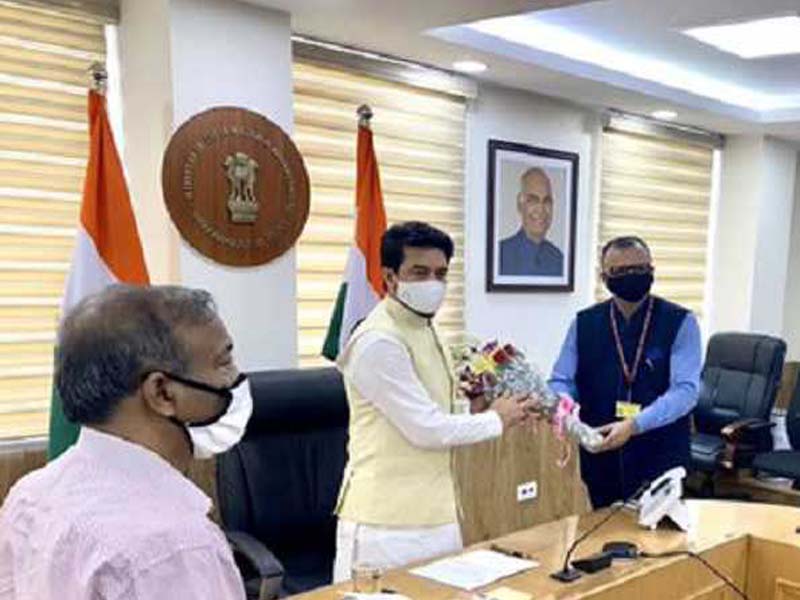Anurag Thakur takes charge as Information and Broadcasting Minister
