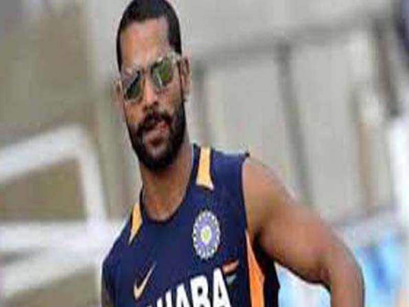 Indian cricketer Shikhar Dhawan pays obeisance at Mata Vaishno Devi Shrine