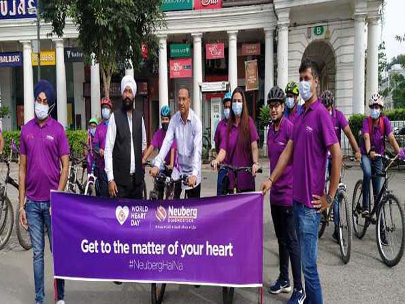 Neuberg Diagnostics organises Bicycle Rally to create awareness on World Heart Day