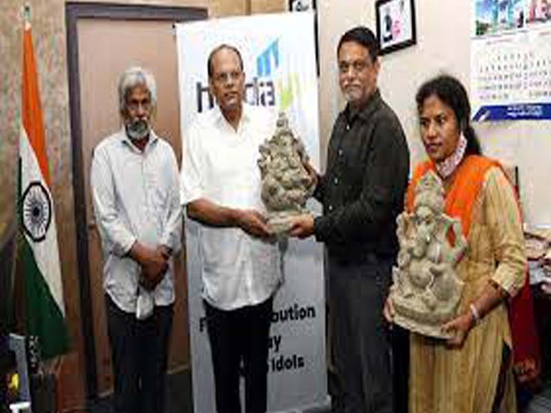 Telangana CS inaugurates distribution of clay Ganesh idols