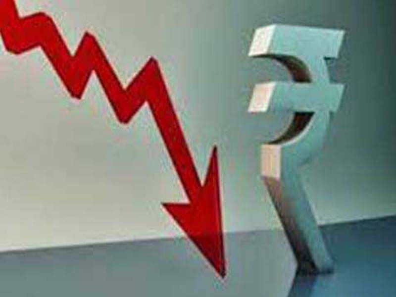 Rupee down 22 paise against USD