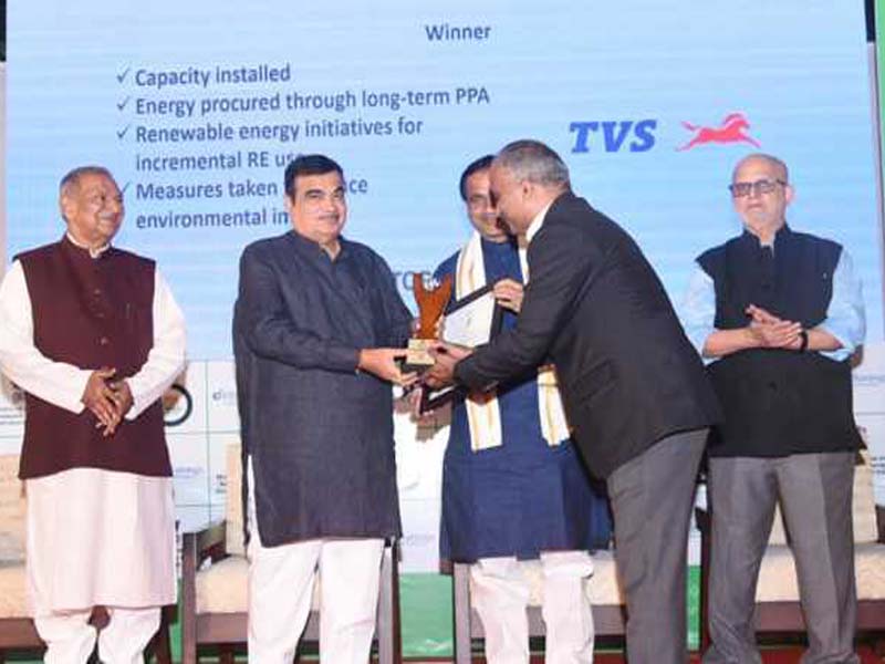TVS Motor Company wins India Green Energy Award