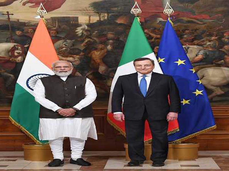 Prime Minister Modi meets Italian PM Mario Draghi in first in-person meeting