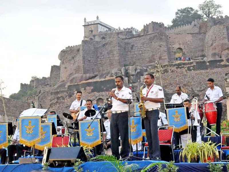 IAF conducts Symphony orchestra at Golconda Fort, Hyderabad