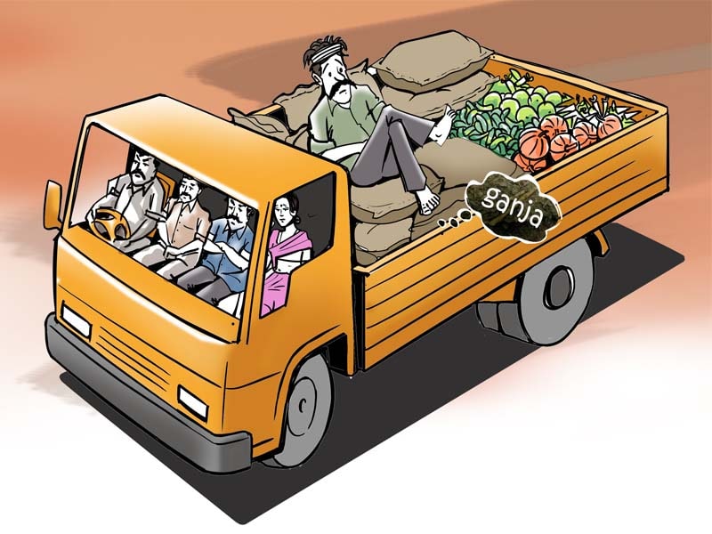 Ganja smuggling under guise of cattle feed; Lorry with 1,000 kgs ganja seized in EG agency