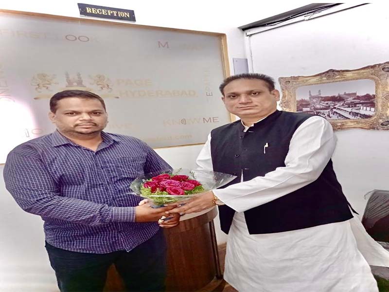 BLRP Founder & National President Mr. Pankaj Kumar Sharma visited Page Hyderabad Office in city.