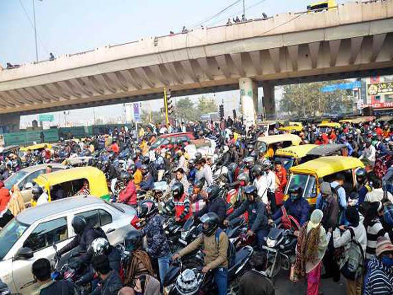 Heavy traffic on Delhi roads as BJP holds ‘chakka jam’