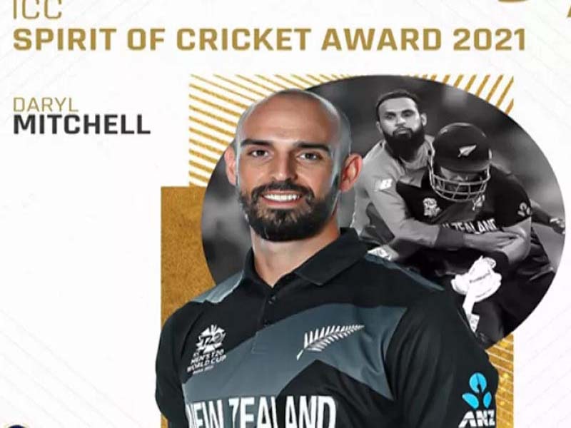 Daryl Mitchell bags ICC Spirit of Cricket Award