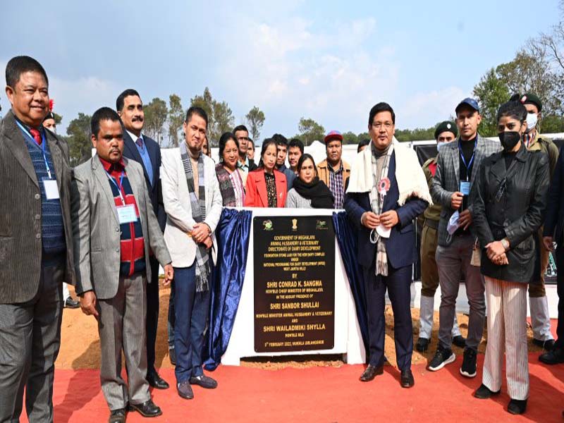 CM lays the foundation stone for the Dairy project
