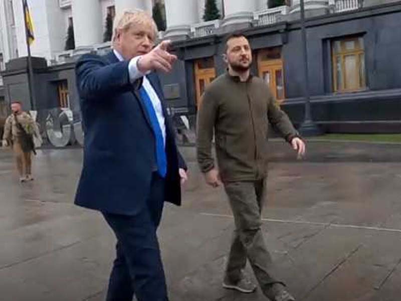 Boris Johnson travels to Kyiv to meet Volodymyr Zelensky