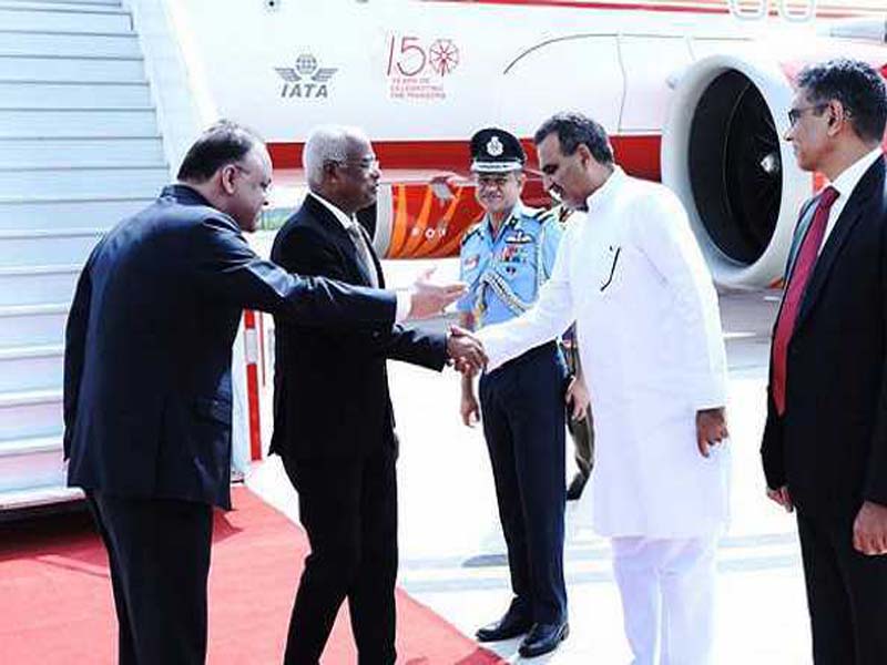 Maldives President Solih arrives in India