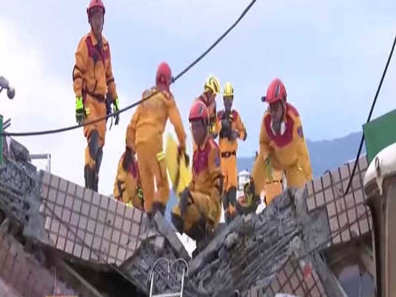 Strong earthquake damages building, roads, and bridges in Taiwan