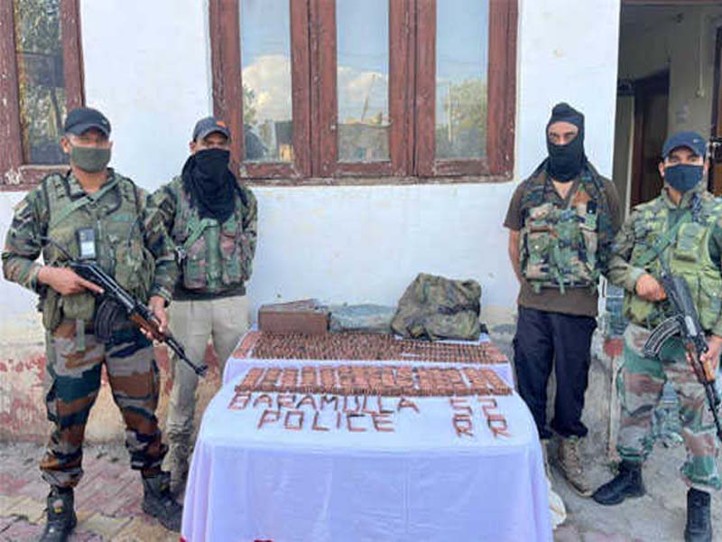 Hideouts busted, arms and ammunition recovered in Kashmir