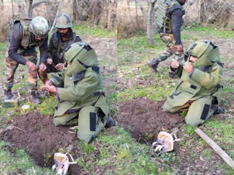 An IED is found and destroyed by forces in Baramulla.