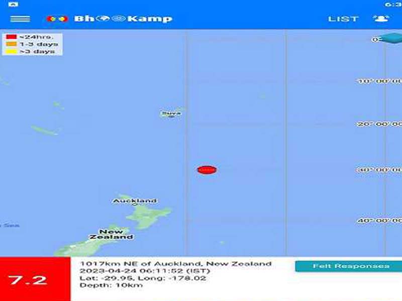 New Zealand’s Kermadec Islands are shaken by a 7.1-magnitude earthquake.