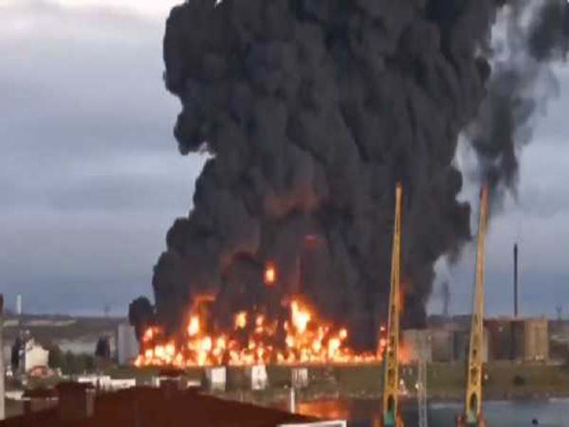 Governor: Fuel tank on fire in Sevastopol after alleged drone strike