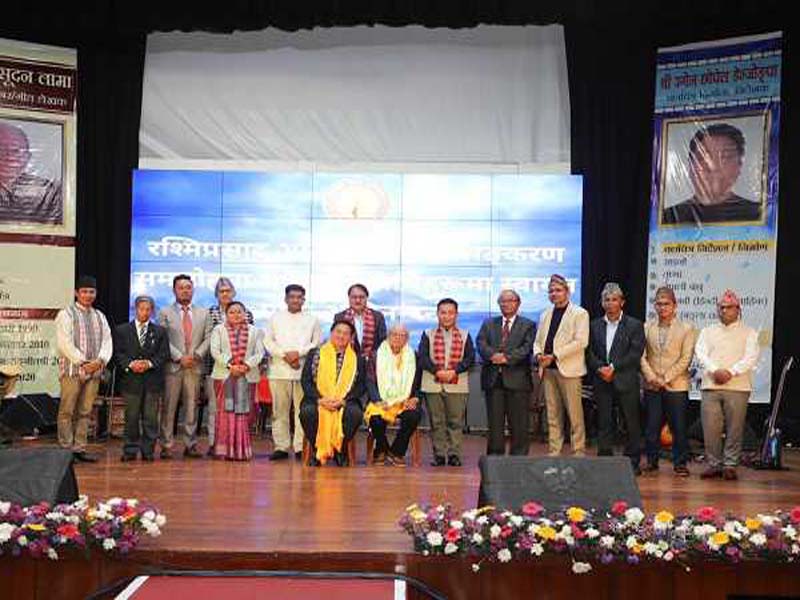 Sikkim’s chief minister presents literary and artistic honours
