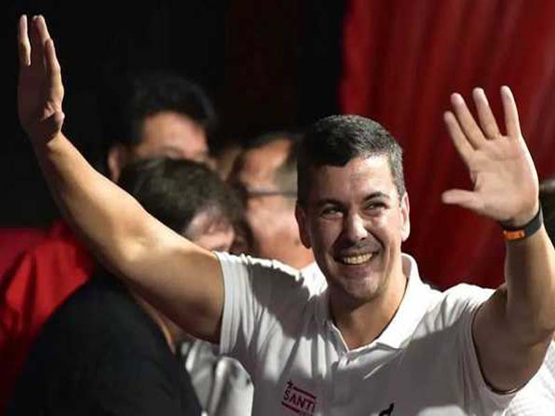 Pena, a presidential candidate for the ruling party in Paraguay, triumphs.