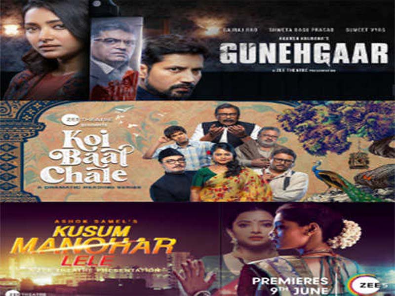 Starting on June 9, ZEE5 will stream Zed Theatre teleplays