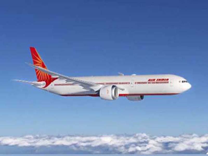 Passengers who are stuck in Magadan, Russia, are gathered by Air India’s backup aircraft.