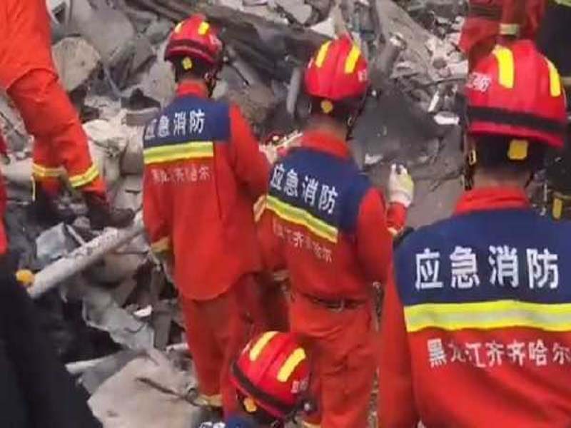 10 people have died as a result of a gym ceiling collapse in northeast China.