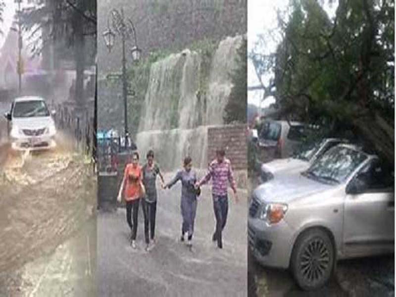 Three people perished in a monsoon flash flood in Shimla.