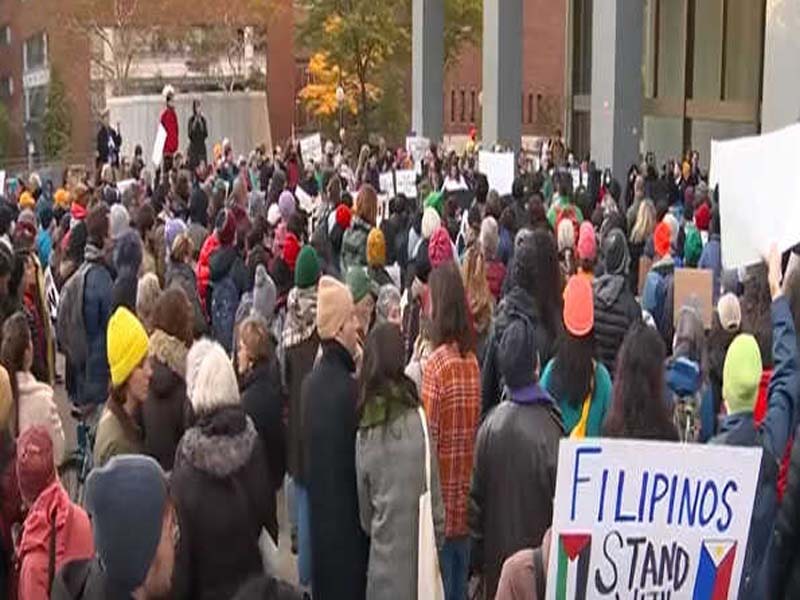 Protesters from the US gather at senators’ offices to demand a ceasefire in Gaza.