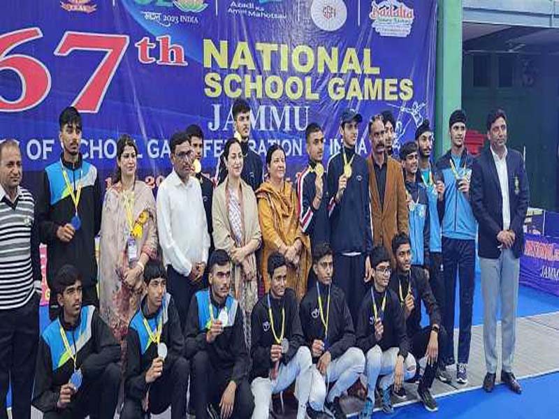 National School Games: The bag of J&K Eves Foil team bronze, Sabre team silver
