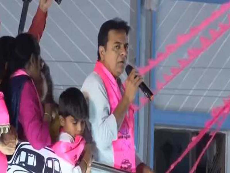 KTR exhorts voters to use their ballots as a weapon against the Cong