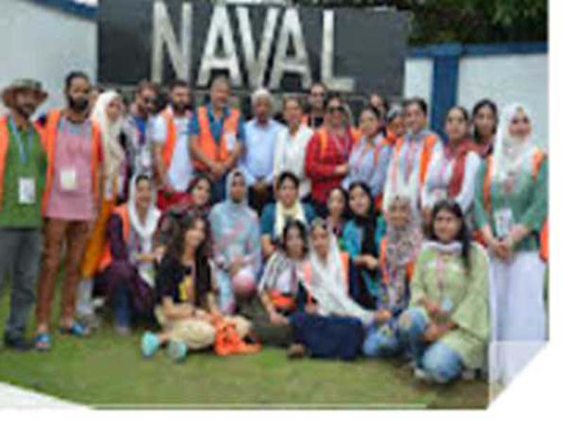College on Wheels: Day: A group of J&K students tour the INS Hansa shipyard in Goa