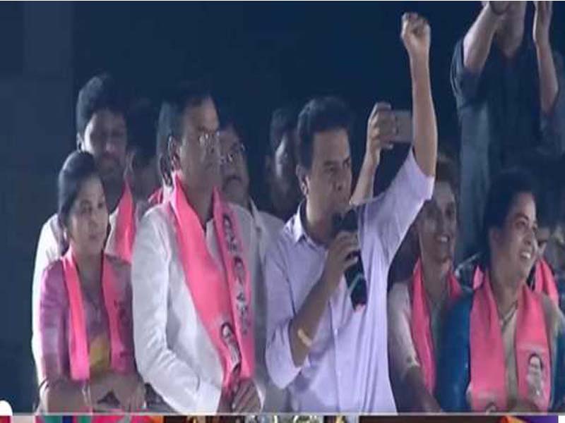 Congress is criticized by KTR for blocking Rythu Bandhu
