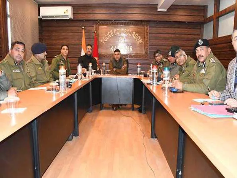 IGP Kashmir examines the meeting on the overall security scenario in Srinagar.