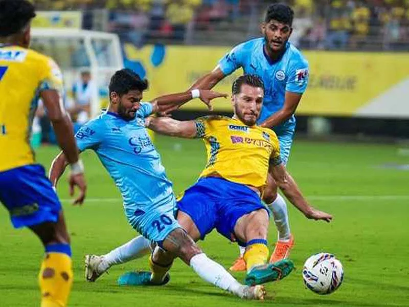 In the I-League, Kerala Blasters defeated Mumbai City 2-0.
