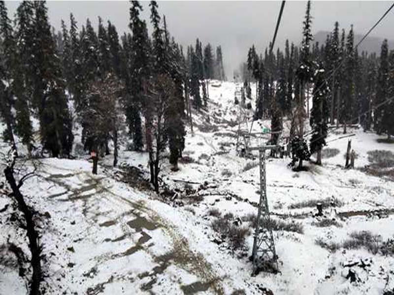 J&K: Following snowfall, Gulmarg records the coldest night of the season at -6.0.