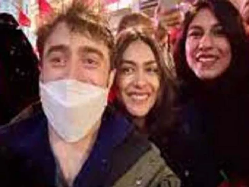 In New York, Mrunal Thakur and Daniel Radcliffe share a fangirl moment.